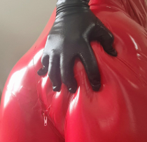 Latex Lady in Red